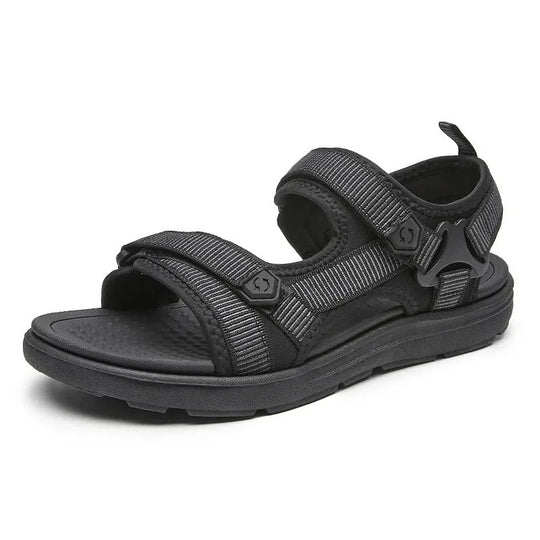 Sandale orthopédique homme à semelle renforcée noir