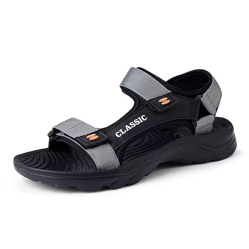 Sandale orthopédique homme sport ajustable gris