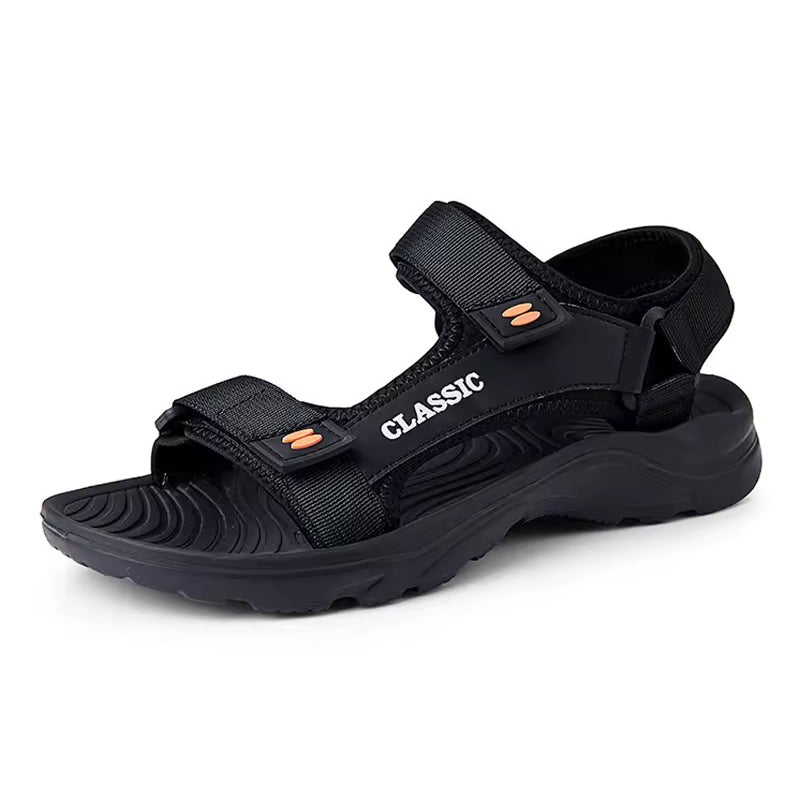 Sandale orthopédique homme sport ajustable noir