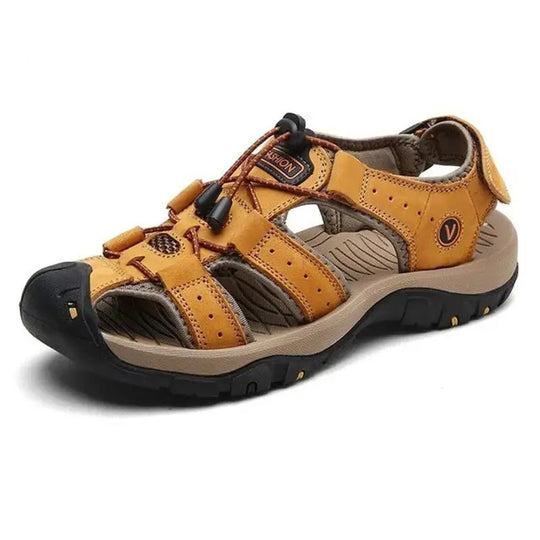 Sandale orthopédique homme tout terrain camel