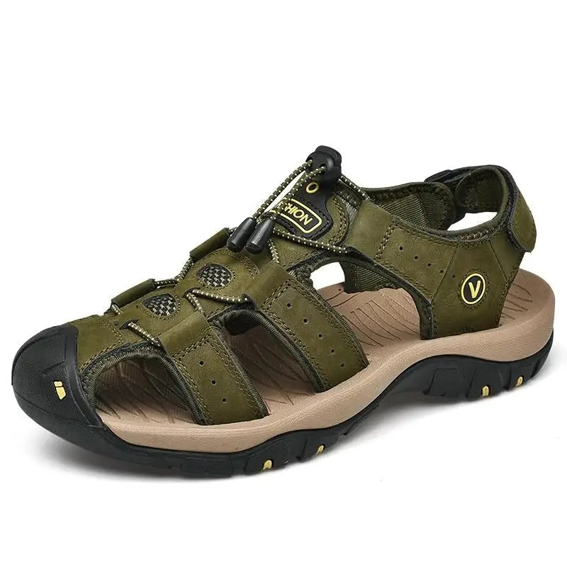 Sandale orthopédique homme tout terrain kaki