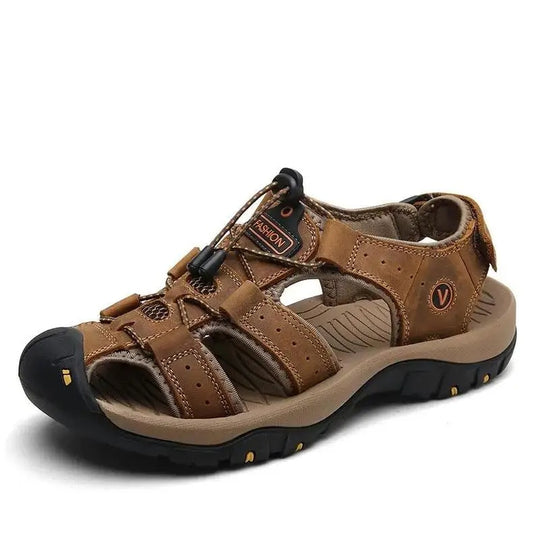 Sandale orthopédique homme tout terrain marron