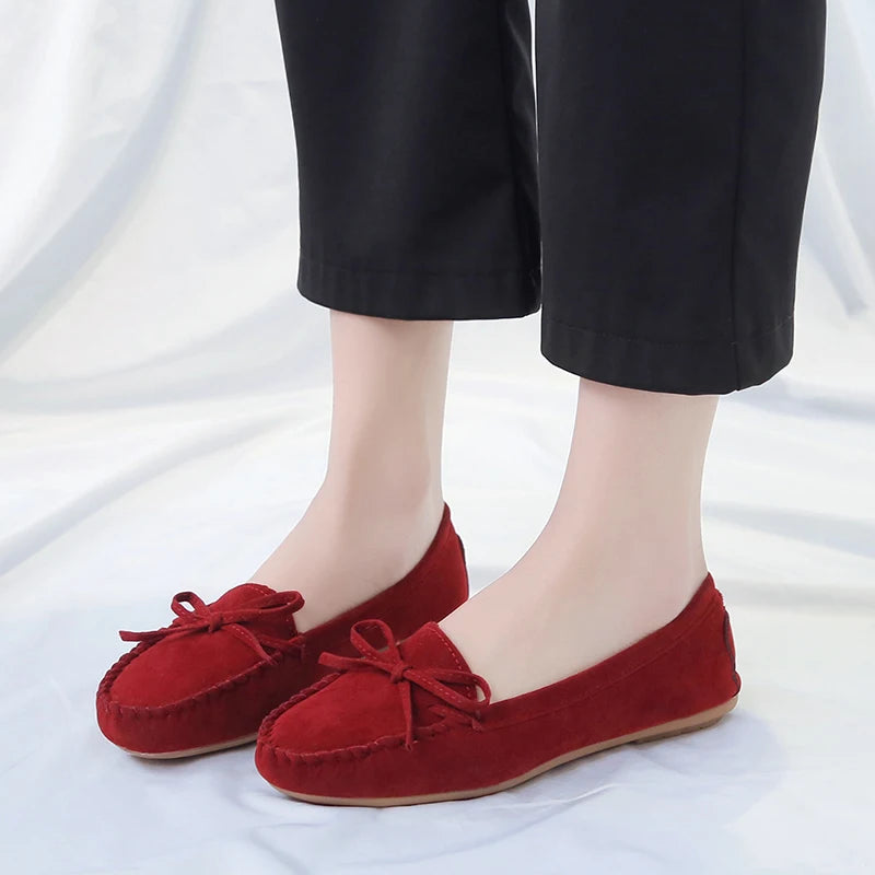 Mocassin orthopédique femme avec nœud élégant