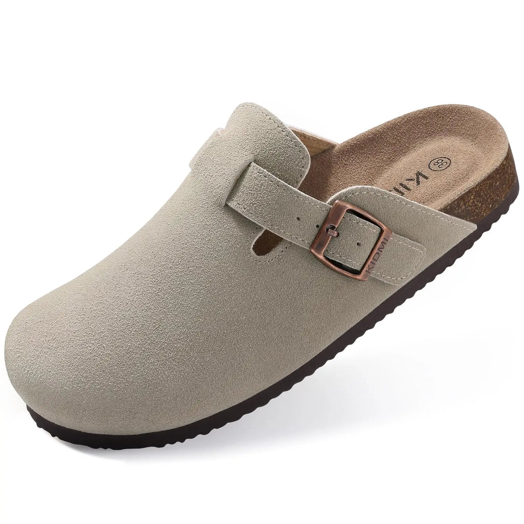 Sabot orthopédique femme en suédine avec boucle
