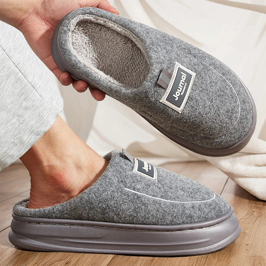 Chausson orthopédique homme en laine bouclée