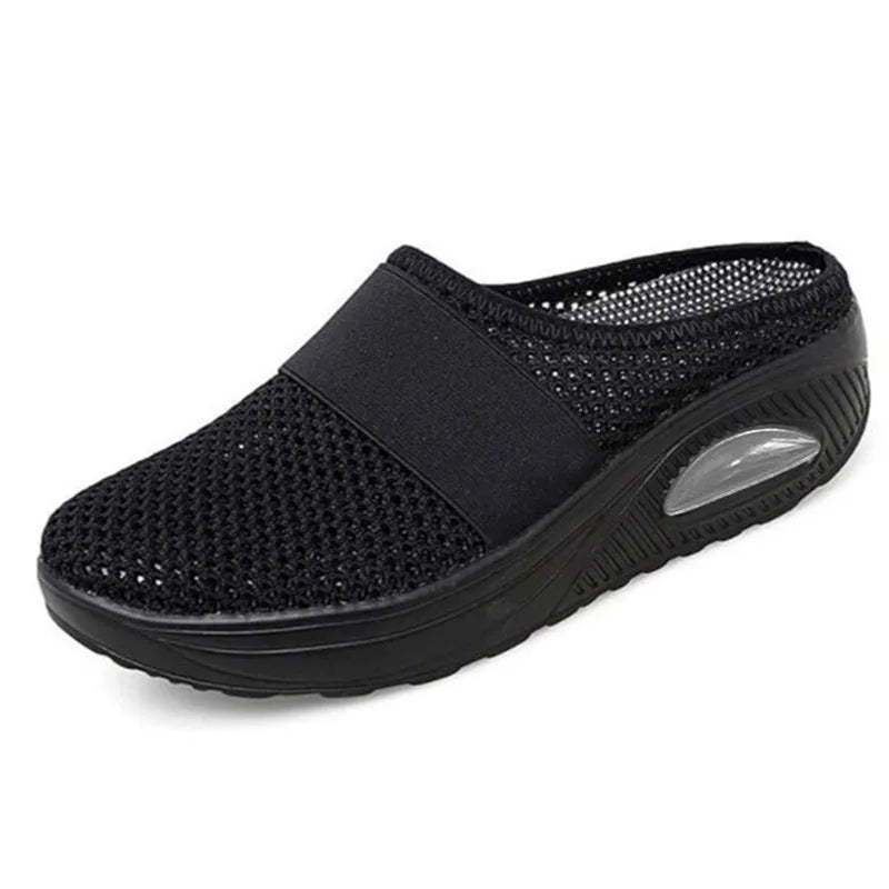 Sabot orthopédique femme avec tissu extensible et soutien