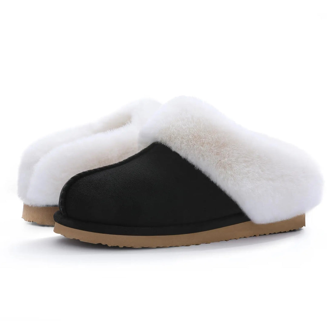 Chausson orthopédique femme bordure en fausse fourrure