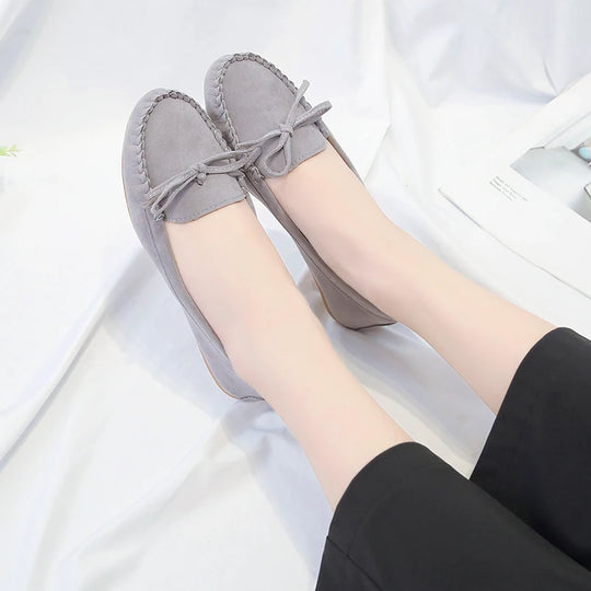 Mocassin orthopédique femme avec nœud élégant