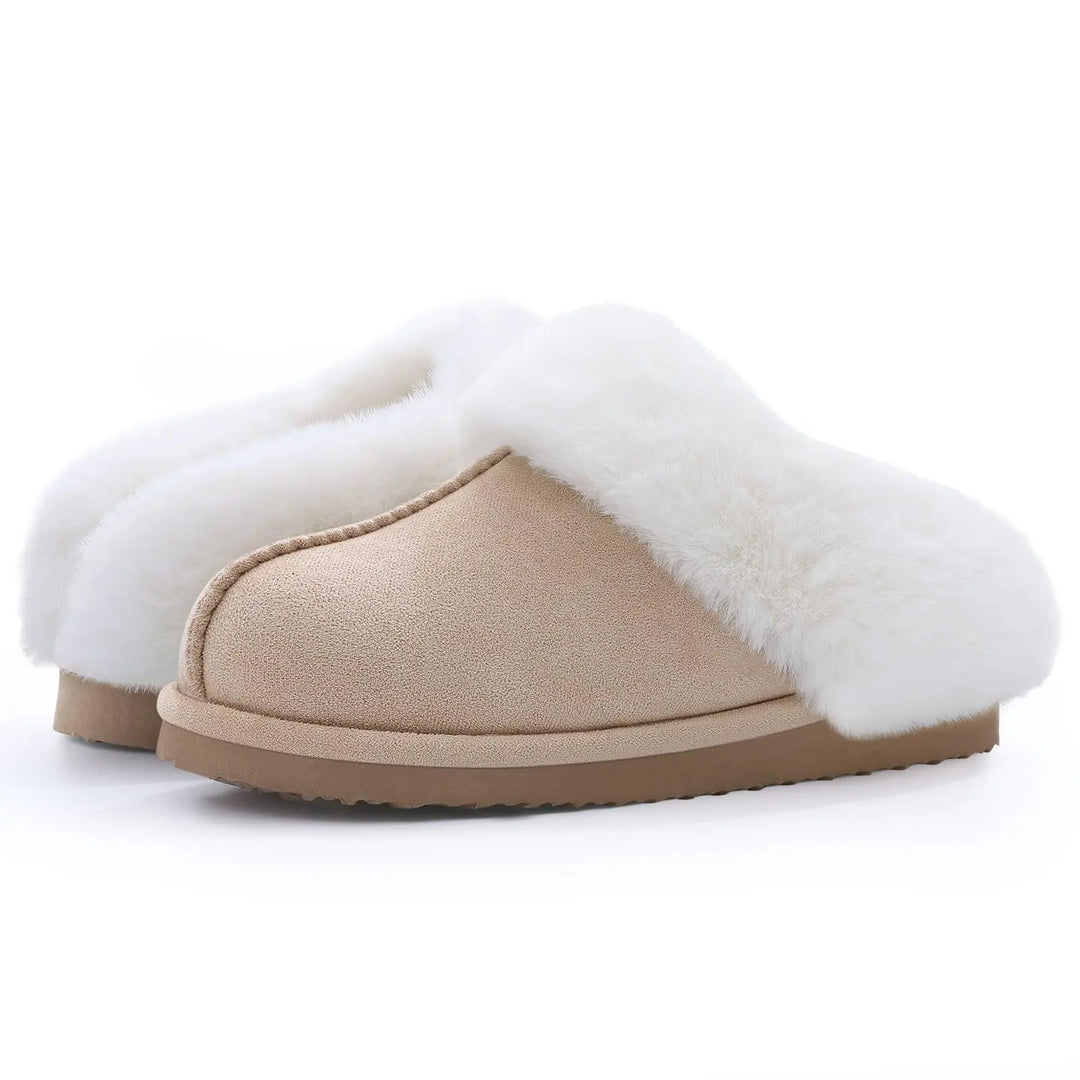 Chausson orthopédique femme bordure en fausse fourrure
