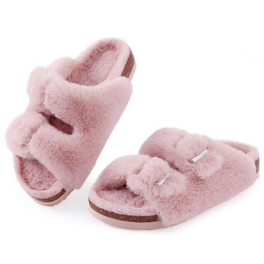 Chausson orthopédique femme en fausse fourrure