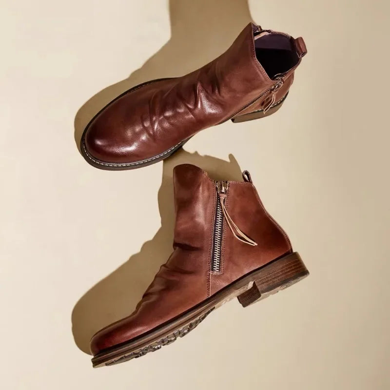 Botte orthopédique homme à fermeture éclair pratique