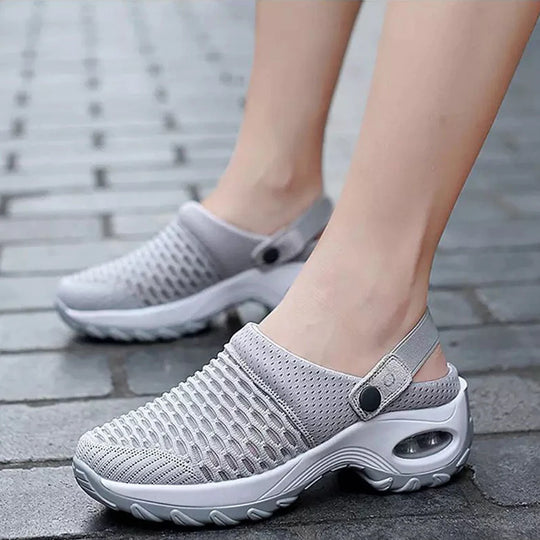 Sabot orthopédique femme maille à semelle amortissante