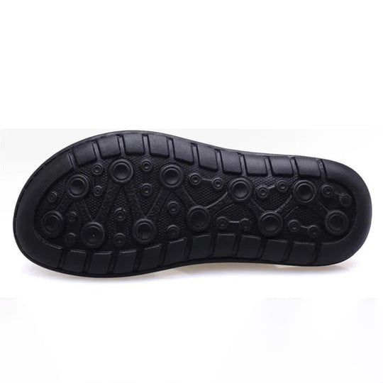 Tong orthopédique homme semelle confort renforcée marron foncé 2