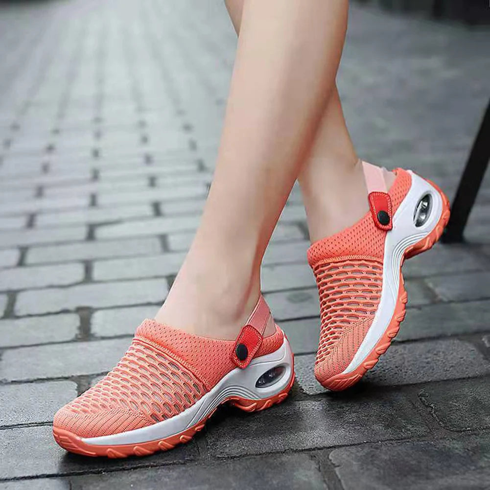 Sabot orthopédique femme maille à semelle amortissante