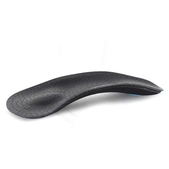 Talonnette orthopédique en cuir soutien plantaire quotidien noir
