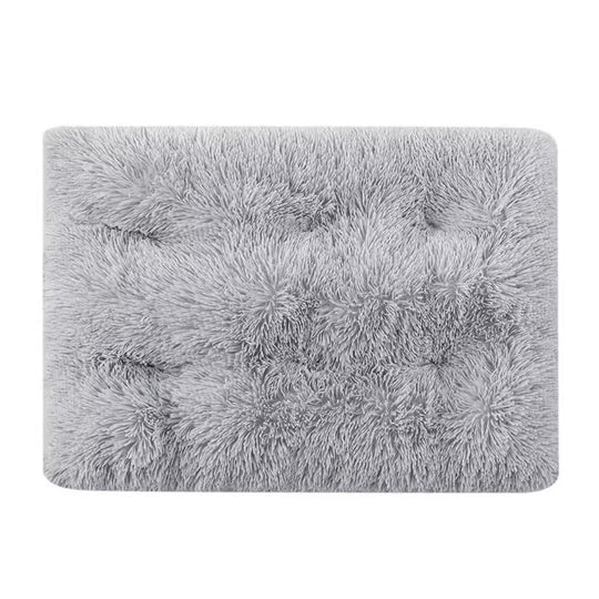 Tapis orthopédique chien doux et moelleux pour intérieur gris