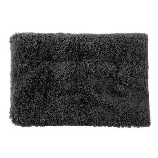 Tapis orthopédique chien doux et moelleux pour intérieur gris anthracite