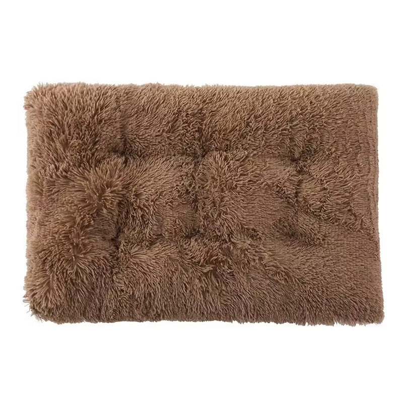 Tapis orthopédique chien doux et moelleux pour intérieur marron