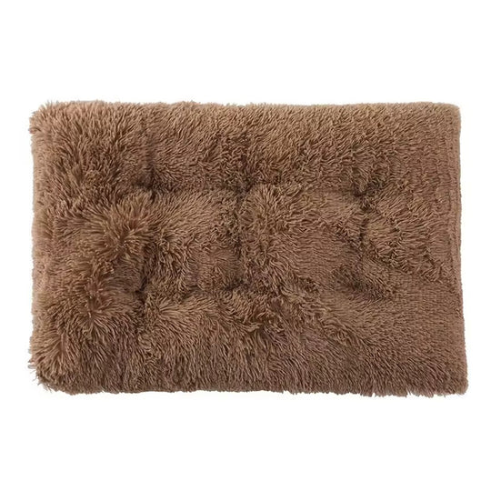 Tapis orthopédique chien doux et moelleux pour intérieur marron