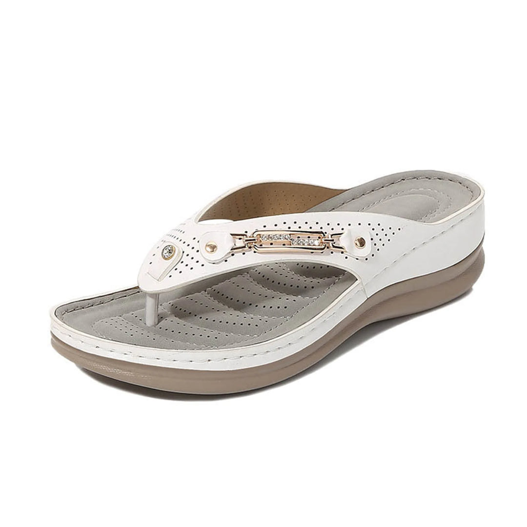 Tong orthopédique femme confort quotidien blanc