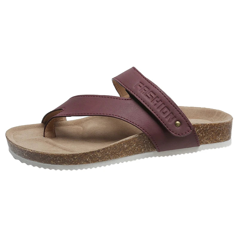 Tong orthopédique femme design ergonomique violet
