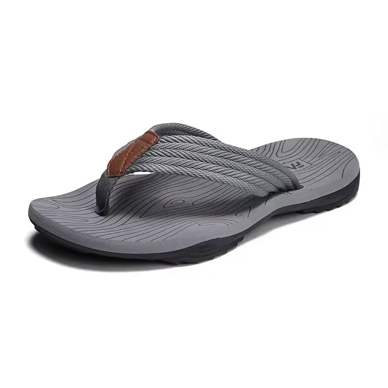 Tong orthopédique homme amorti renforcé gris