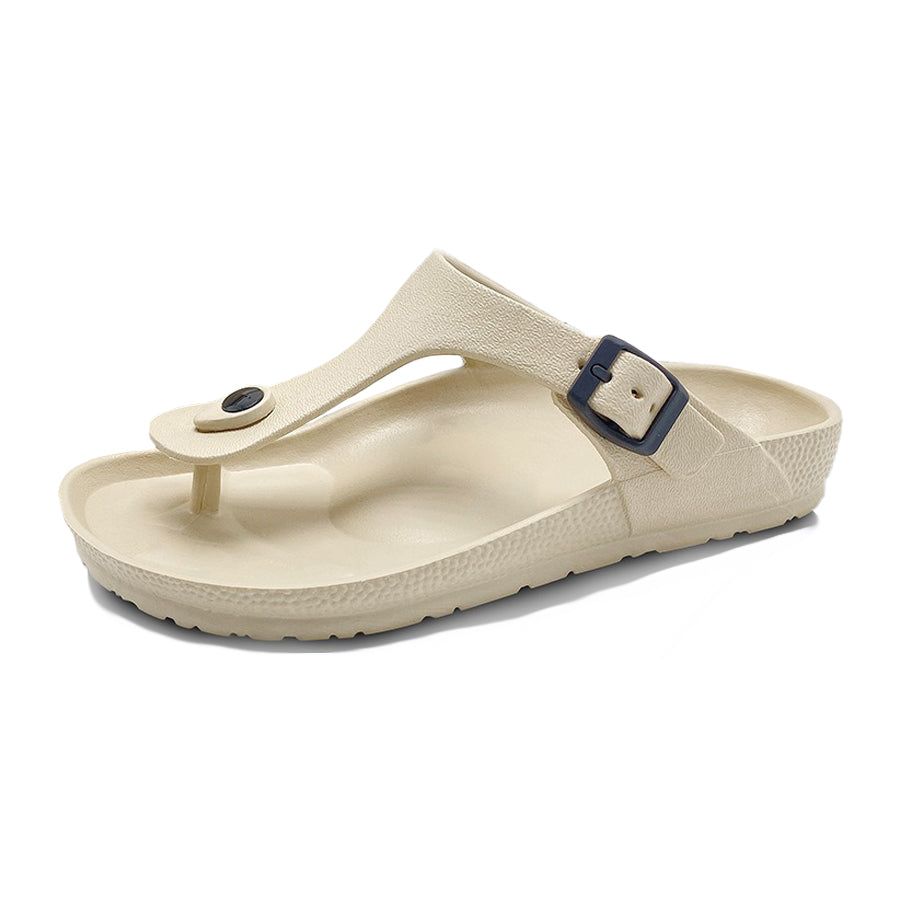 Tong orthopédique homme à bride réglable beige