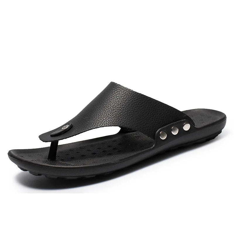 Tong orthopédique homme ergonomique et souple noir