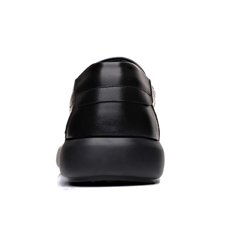 Mocassin orthopédique homme cuir lisse intérieur confort