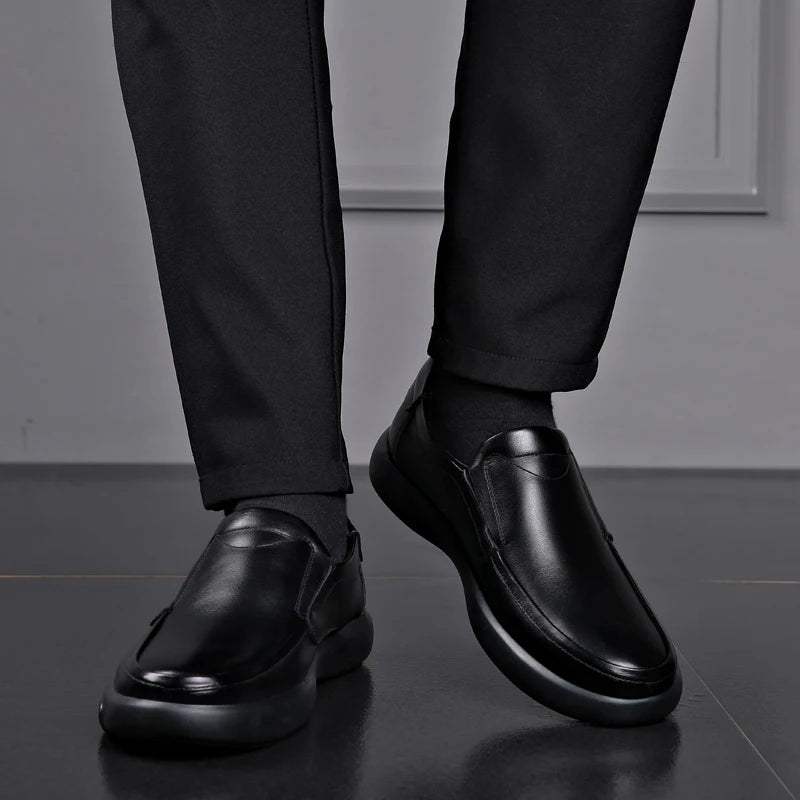Mocassin orthopédique homme cuir lisse intérieur confort
