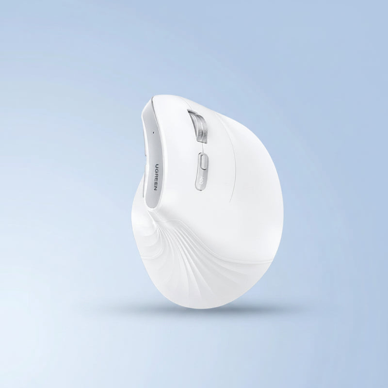 Souris orthopédique sans fil ergonomique Bluetooth blanc