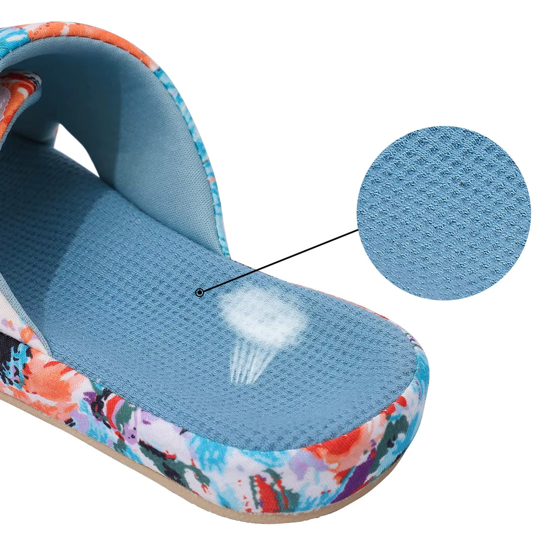 Chausson orthopédique femme motif floral