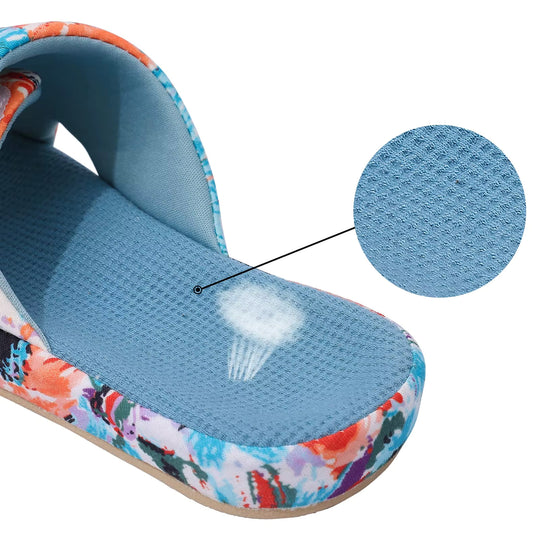 Chausson orthopédique femme motif floral