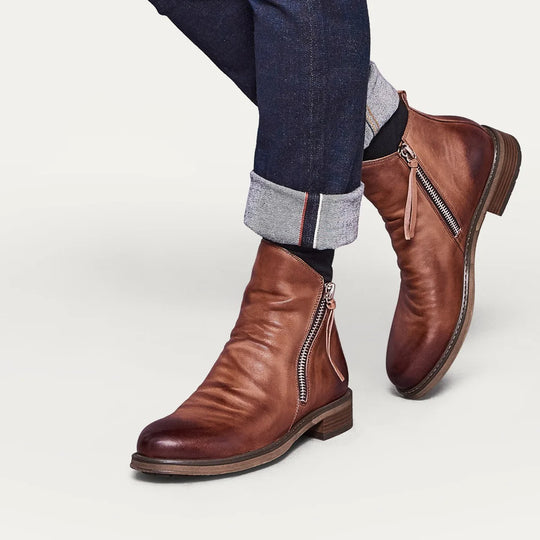 Botte orthopédique homme à fermeture éclair pratique