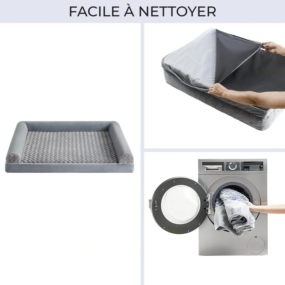 Tapis orthopédique chien luxe à mémoire de forme