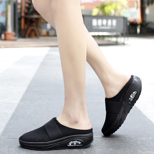 Sabot orthopédique femme avec tissu extensible et soutien