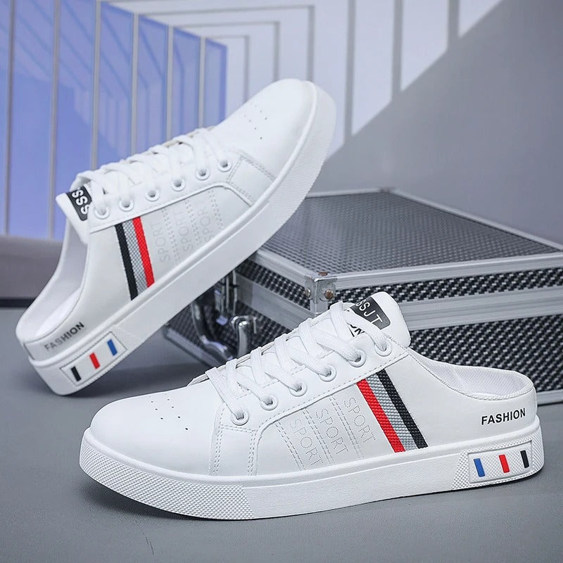 Sabot orthopédique homme effet sneakers blanc