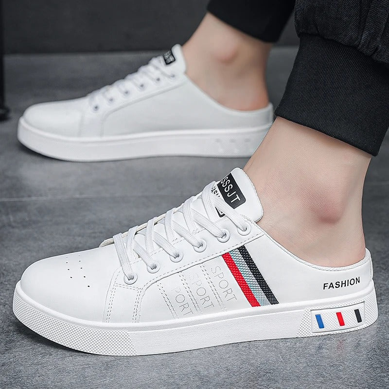 Sabot orthopédique homme effet sneakers blanc