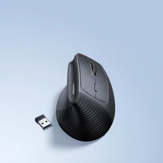 Souris orthopédique sans fil ergonomique Bluetooth noir